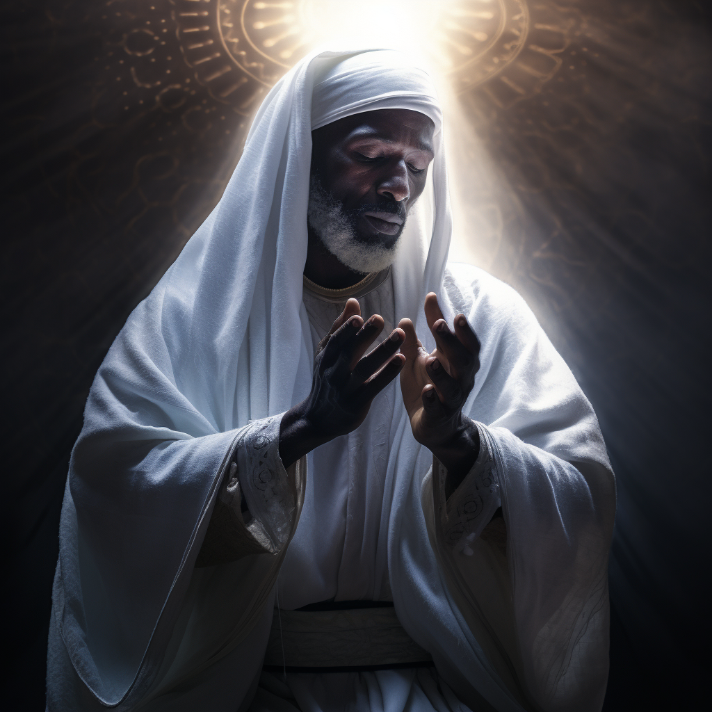 abou7244_black_Muslim_Sufi_elegantly_dressed_in_white_with_a__da68ac69-9f1d-4ea2-a2df-ab0568f57910_0